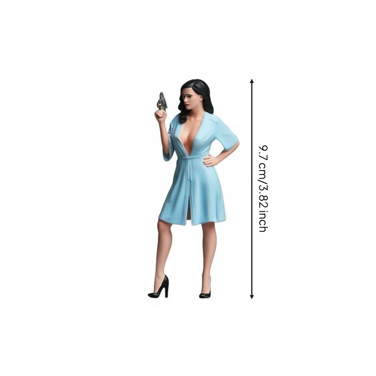 1:18 Figure Miniature Display Blue Robe Figurine Display Collectible for Collectors, Desk Decor