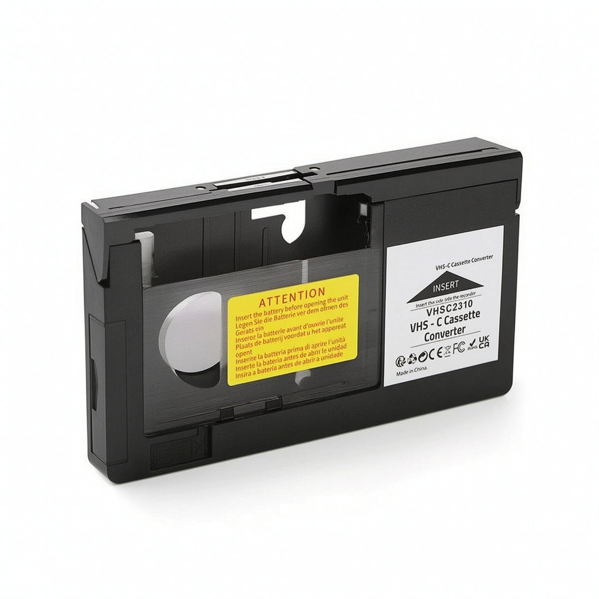 VHS-C Adapter Front-Loading VHS-C Cassette Converter Box Camcorder Cassette Adapter Compact Compatible for Collectors