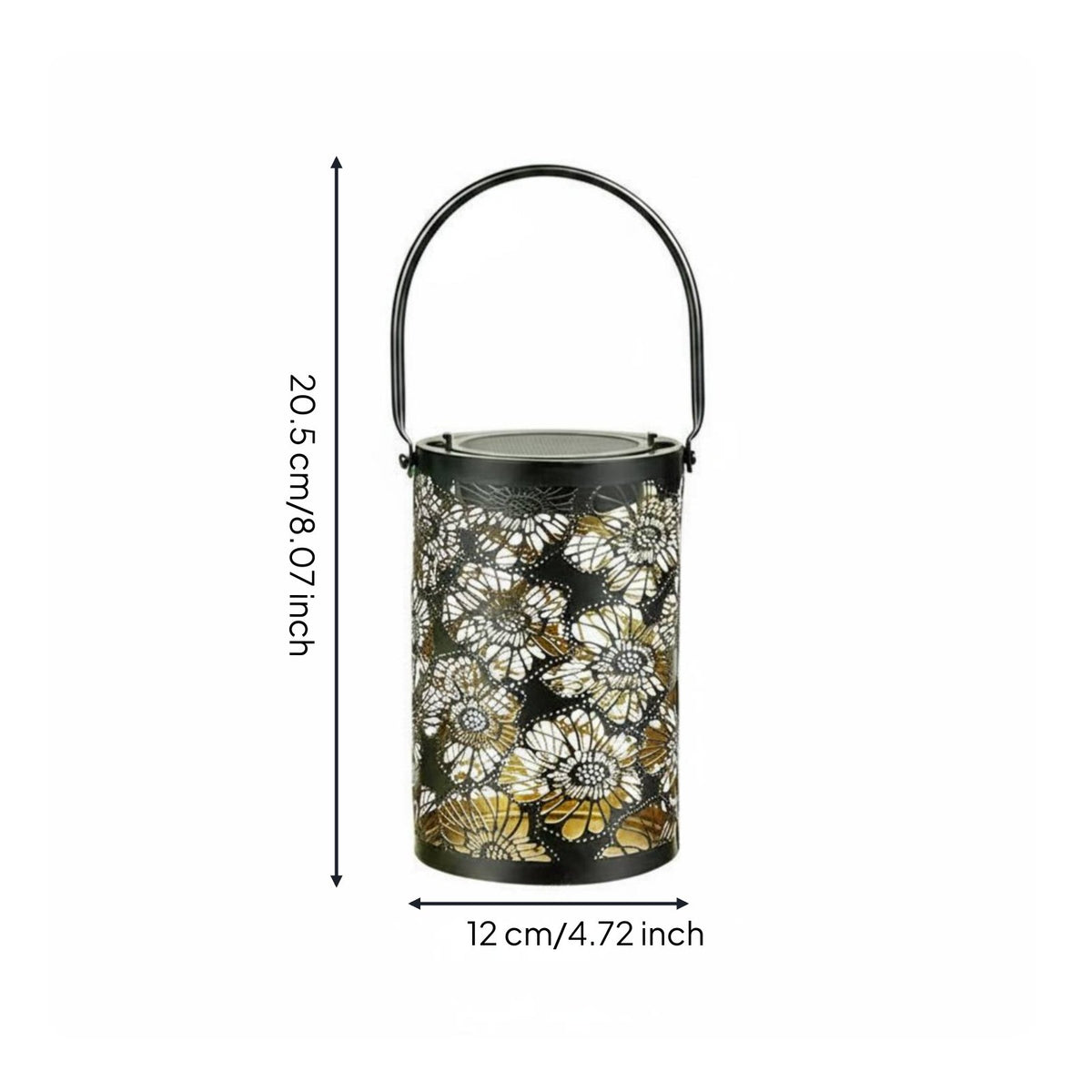 Hollow-out Solar Lantern Waterproof Outdoor Lighting Automatic On/deactivate
