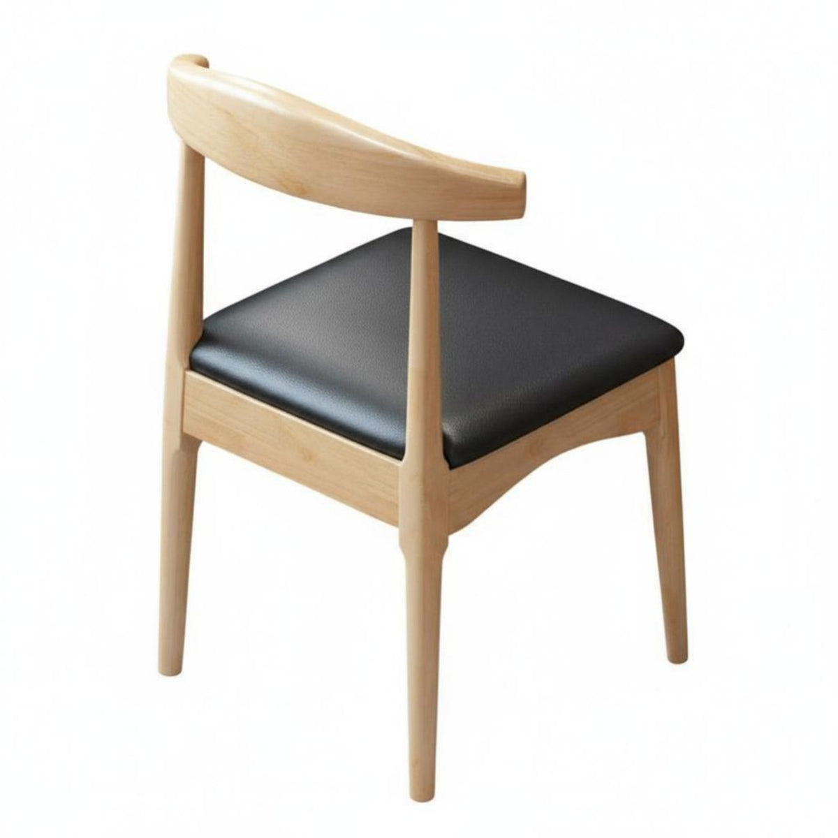Curved Rear Chair Nordic Design Armless Side Chair Ergonomic Rearrest Long-Lasting for Residents