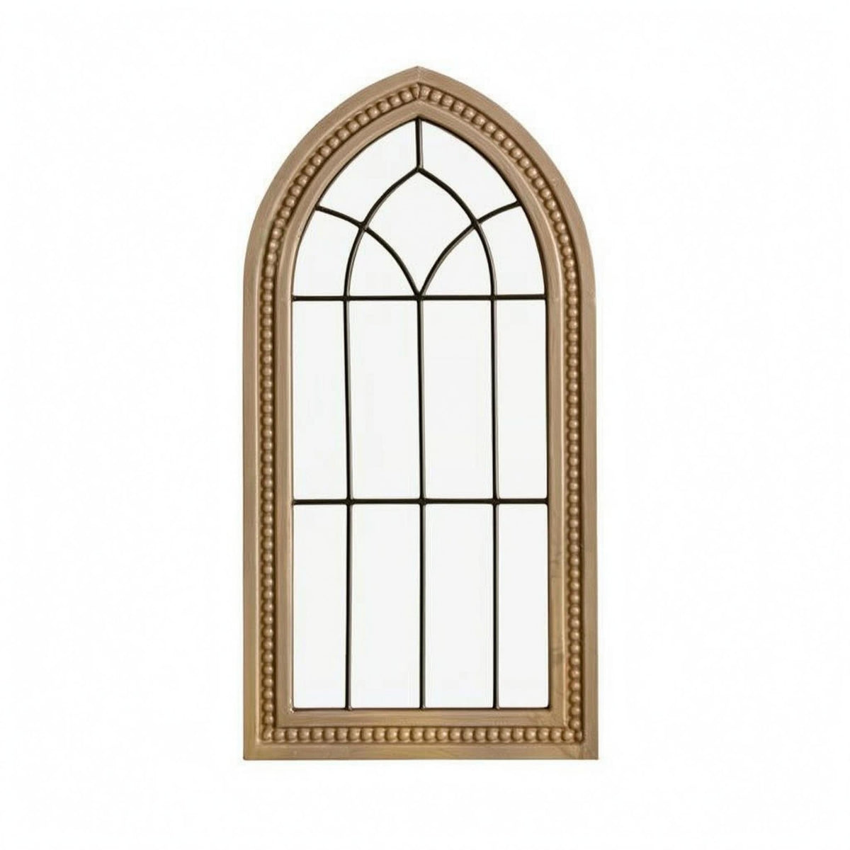 Windowpane Arch Mirror Black Mirrored Middle Home Decoration Decorative