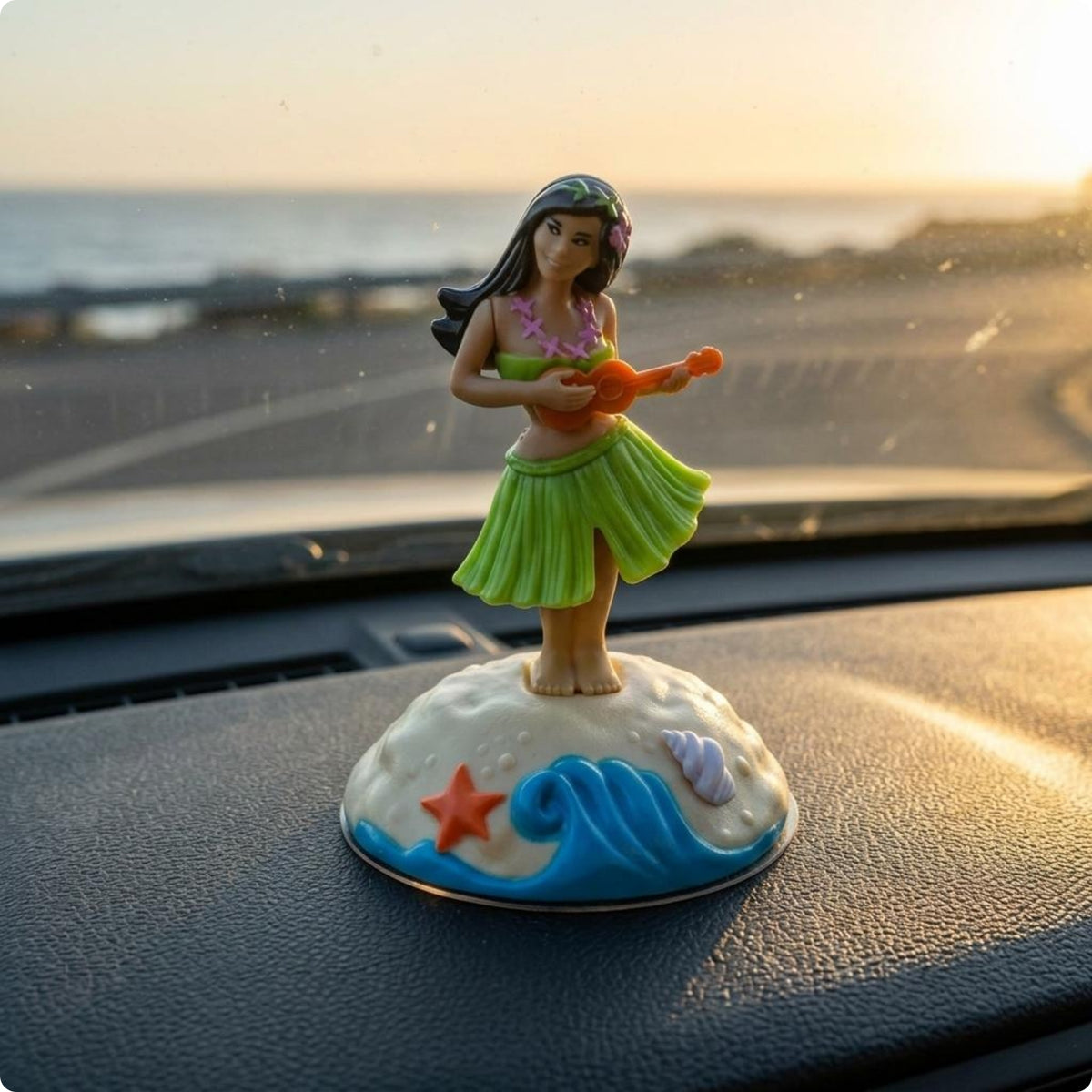 Hawaiian Dance Performer Dashboard Ornament Leis Necklace Hawaiian Dance
