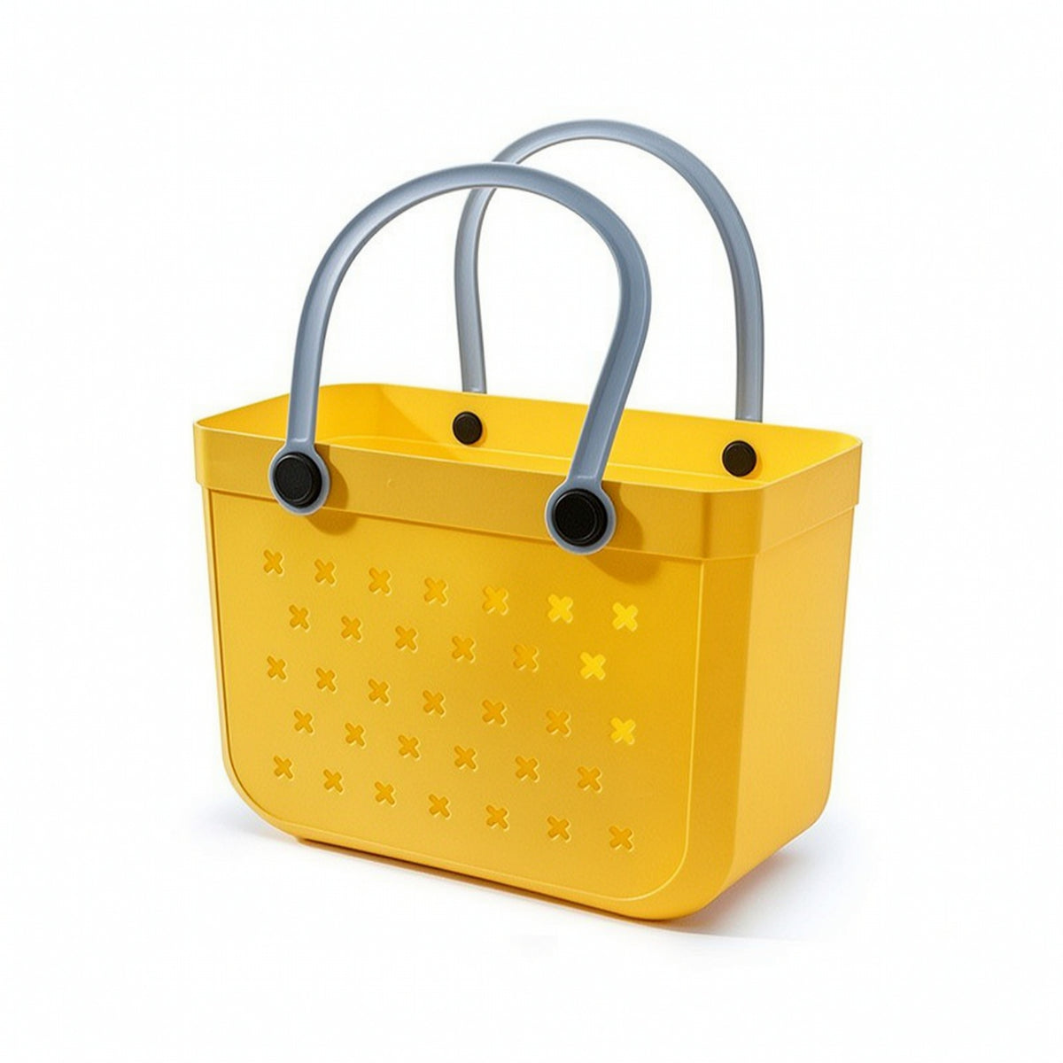 Tote Basket Open-Top Plastic Tote with Handles Lightweight for Pool