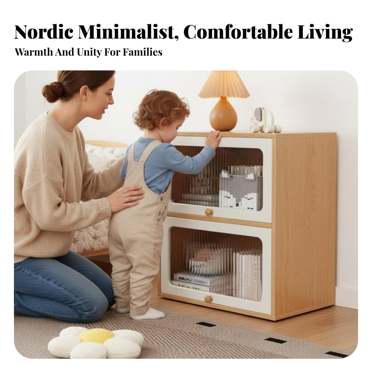 Stackable Storage Cube with hinged Door Multi-Functional literature display unit Multifunctional Adjustable Shelf for Renters