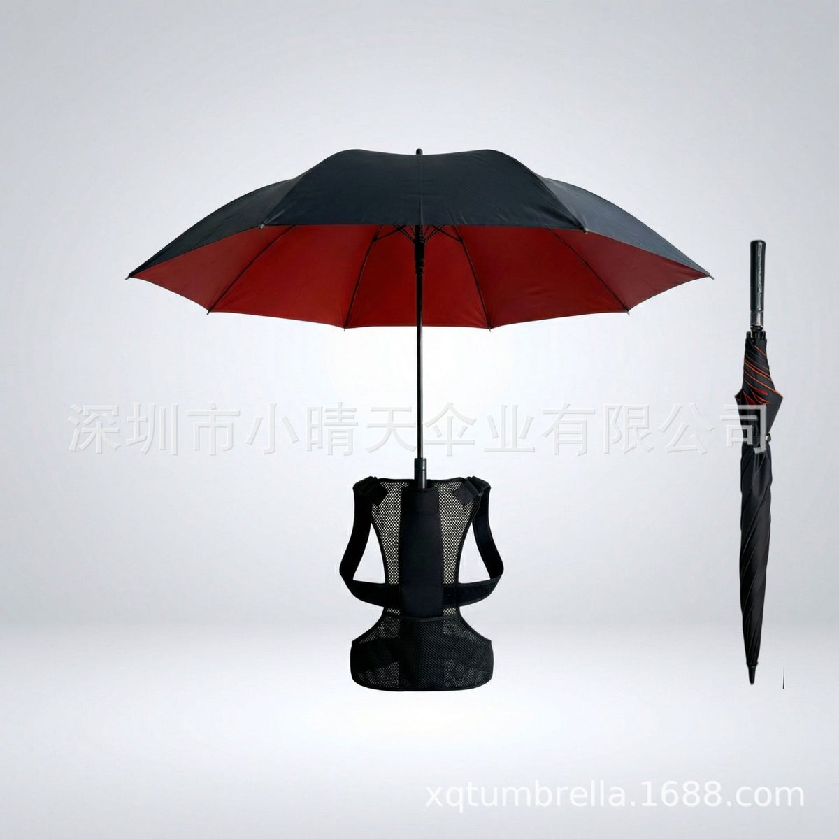 Backpack Umbrella Holder for Fishing, Tea Picking, Cycling, Sun and Rain Protection