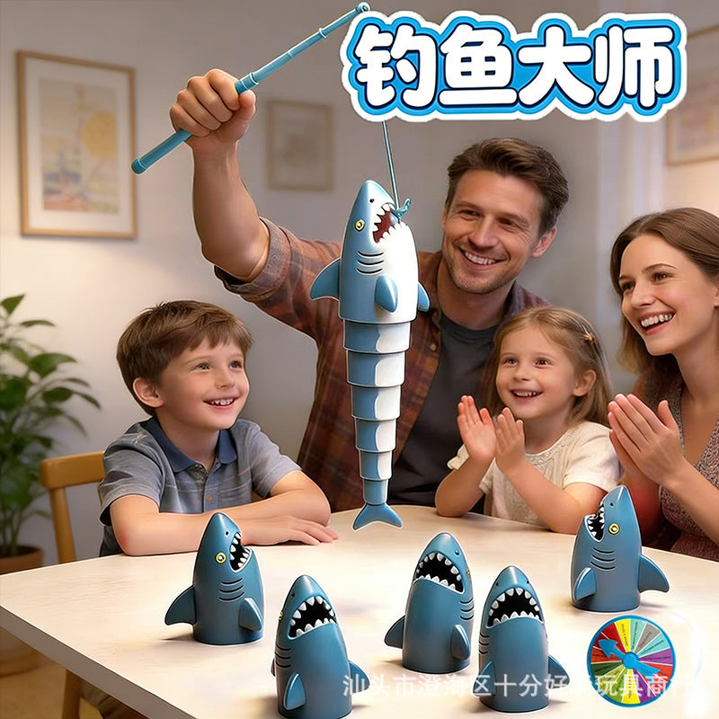 Fishing Game Tabletop Toy, Interactive, for Kids, 6 Fish 2 Rods