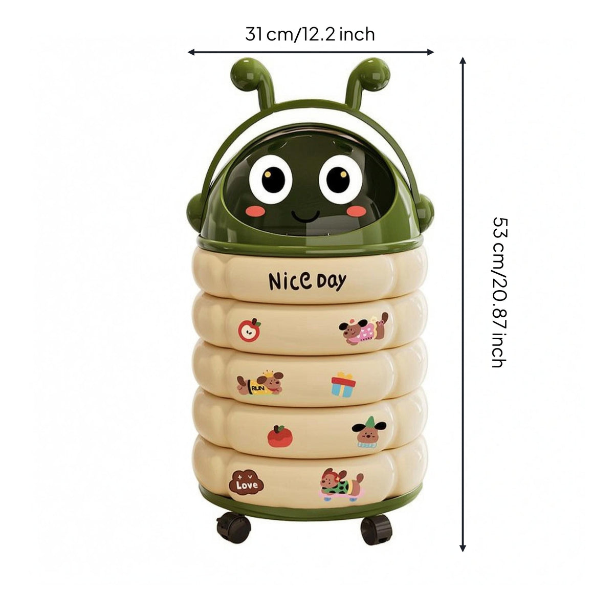 Trash Can Tall Design Sliding Lid Trash Can Removable Inner Buckets