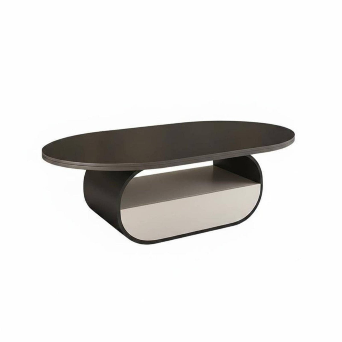 2 Pieces Minimalist aesthetic Round Nesting Tables Modern Look Coffee Table Set Two-Tsingle Color Household Furniture Space-Saving for Apartment Dwellers, Interior Design aficionados, Homeowners, Living Room, Small Spaces, Lounge Area