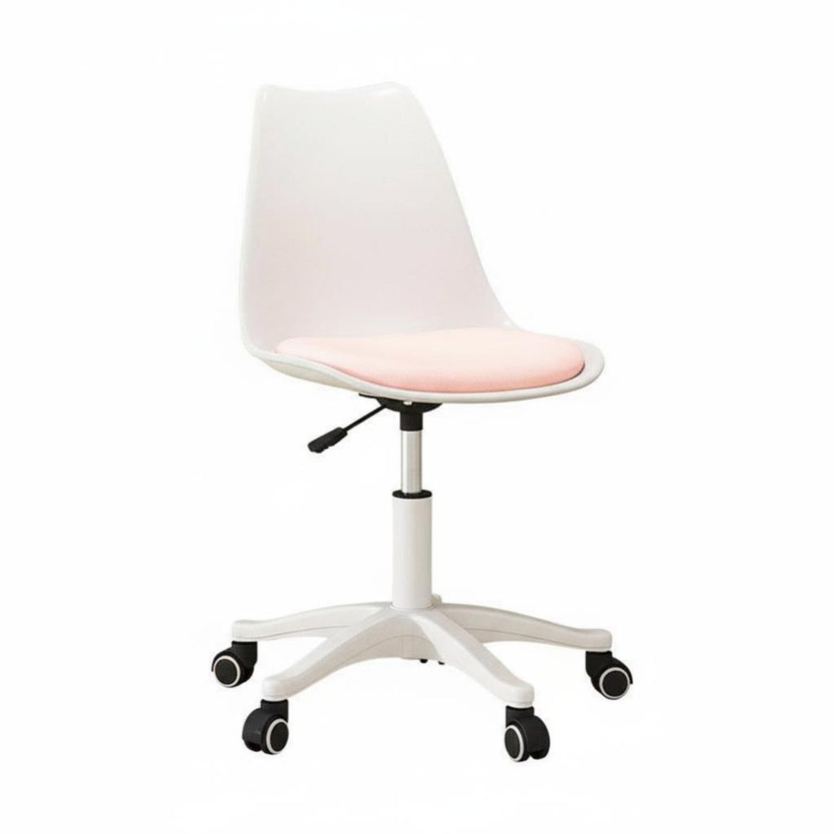 Armless Caster Chair Height Adjustable Swivel Seat Ergonomic Design for Students
