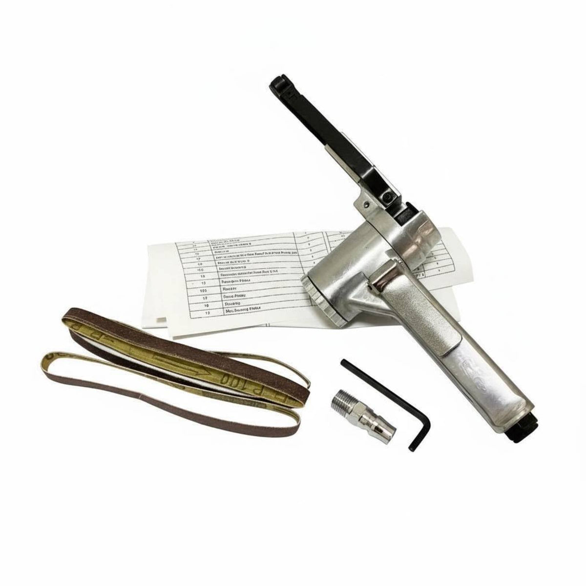 Industrial Grade Angle Air Belt Sander Long-Lasting Construction Pneumatic Belt Sander Portable for Professionals, Metalworkers