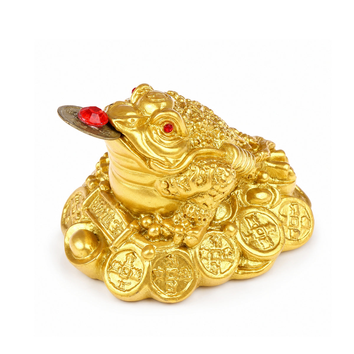 Wealth Three-Legged Toad with Coin Traditional Three-Legged Toad Ornament Miniature Figurine Compact for Display Cabinet, Shop Counter