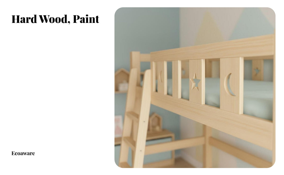 Multi-Functional complete Study and Sleep Station Integrated Wardrobe elevated Bed Space-Saving Design Bedroom Furniture Full-Length Guardrails for Children, Students, Young Adults, Kid's Room, Small Apartment