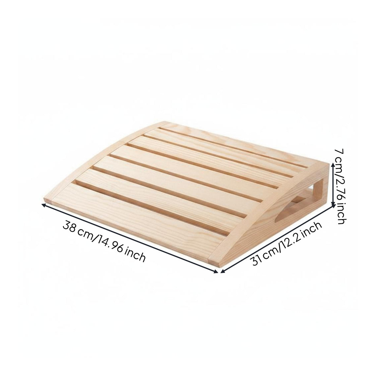 Sauna Headrest accessibleSided Fir Wood Neck Pillow Heat-Resistant