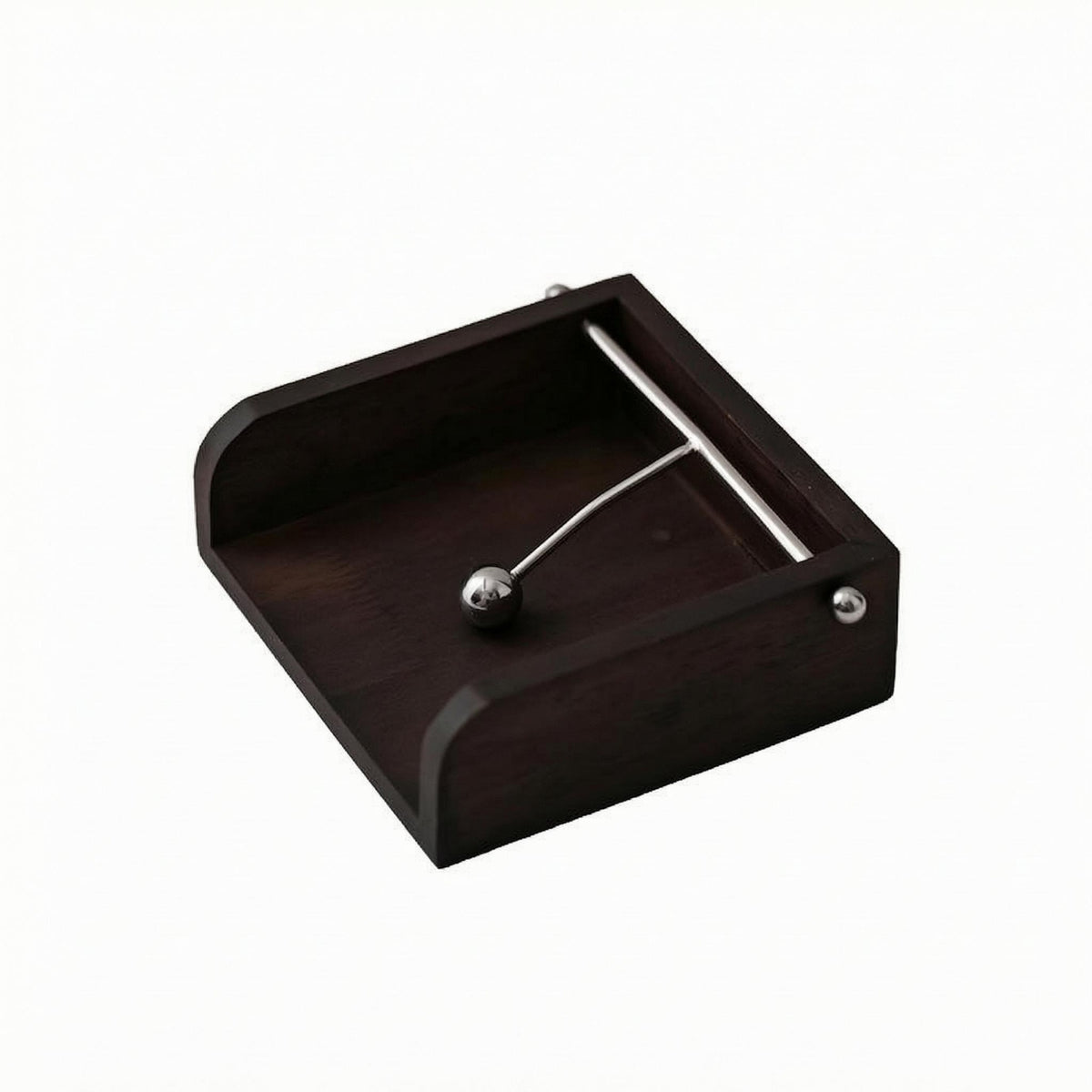 Wooden Napkin Holder Open Top Walnut Tissue Box Holder Dark Brown Wooden Napkin Dispenser