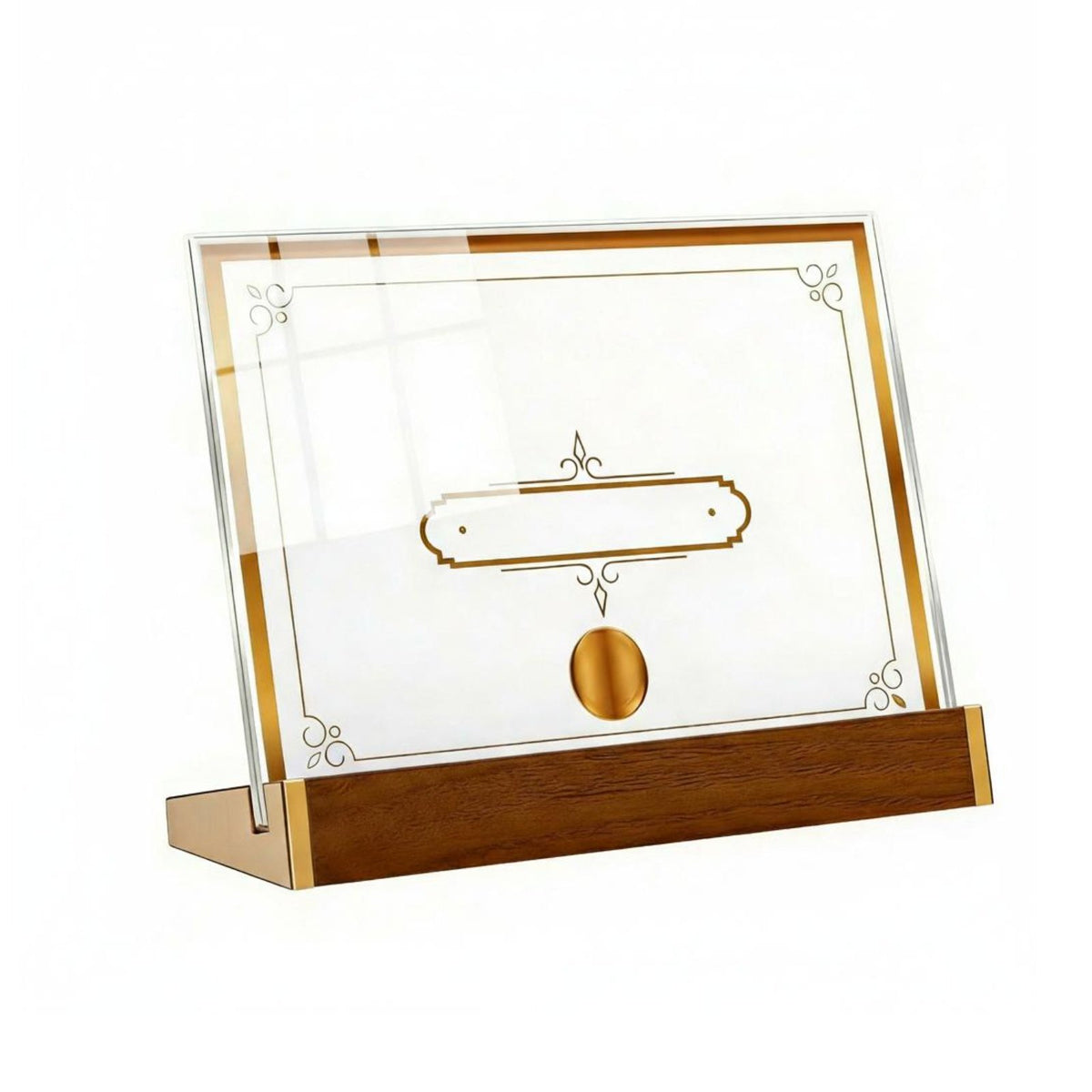 Long-Lasting Acrylic Certificate Holder Polished Edges A4 Document Display Stand Easy Assembly for Schools, Desk, Retail Shop
