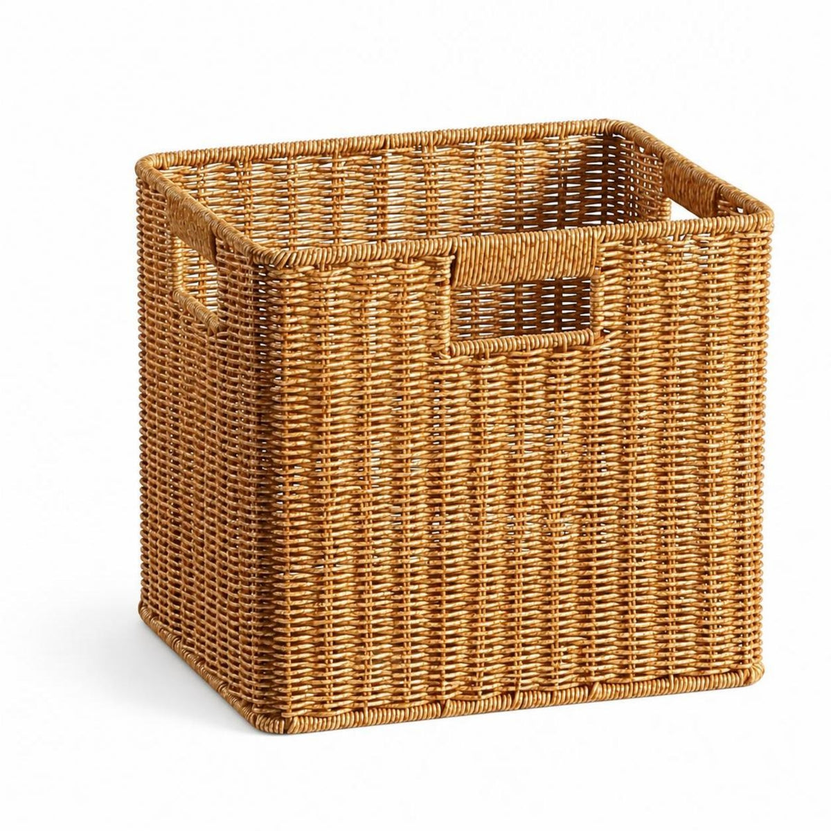 Storage Basket with Handles Woven Organizer Bin Reinforced for Closet