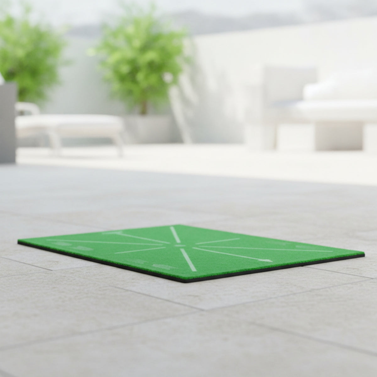 Versatile Golf Mat with Swing Path Guide Portable Golf Practice Mat Lightweight Non-Slip for Indoor, Home, Office