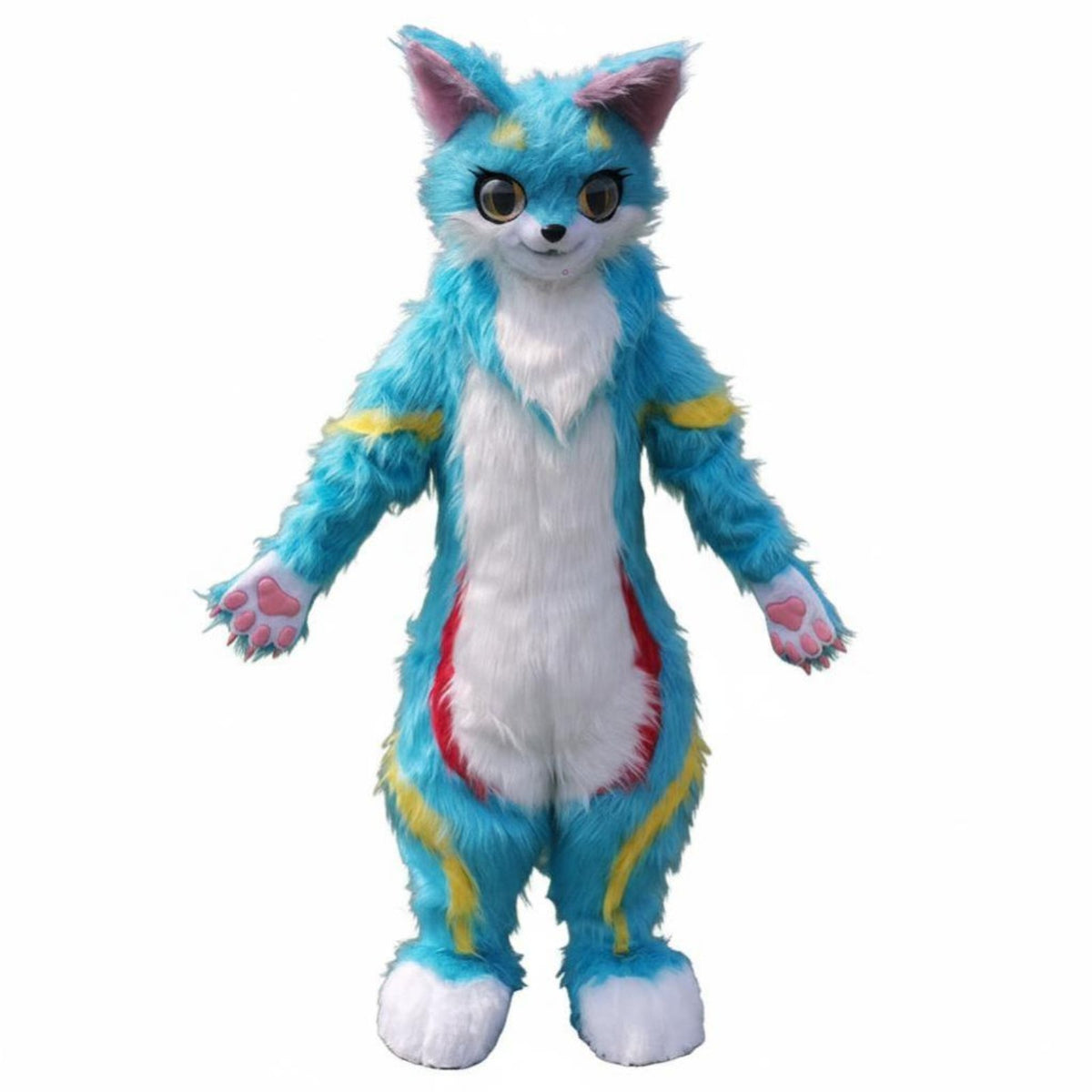sapphire canine Character Outfit Walkable Furry Suit Plush Texture for Parties, Adults