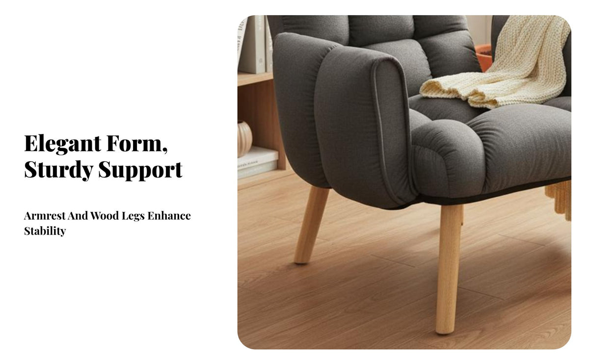 Foldable Adjustable Padded Floor Lounger Ergonomic Design Adjustable Padded Lounger with Armrests Lounge Seat Breathable Fabric for video game enthusiasts, Students, Young Adults, Bedroom, Study Room, literature corner, Lounging