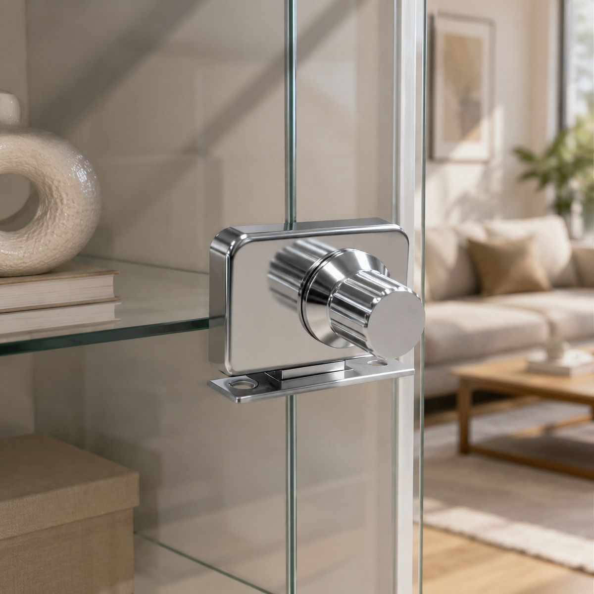 glass door lock