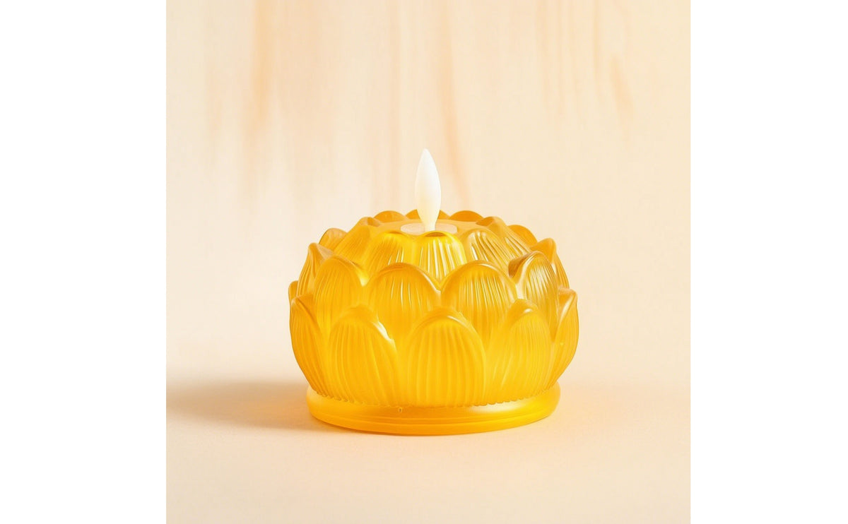 LED Lotus Lamp Battery-Powered Lotus Lamp Lighted for Home Altar, Prayer Space