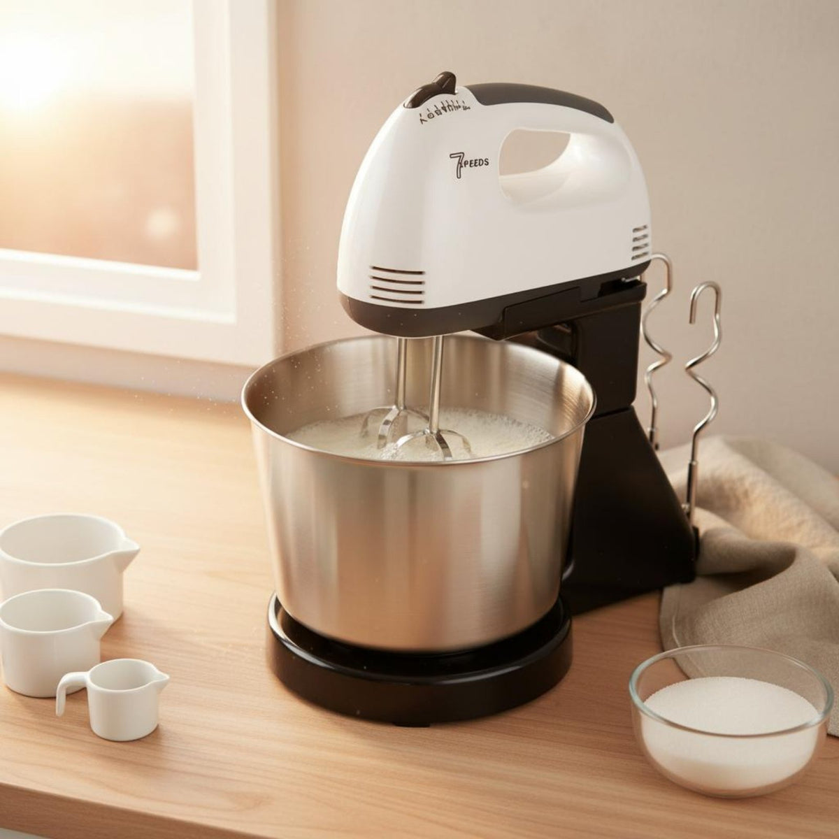Multi-Functional Kitchen Stand Mixer with Bowl Powerful Engine Stand Mixer Easy to Clean for Bakers, Home Cooks, Baking