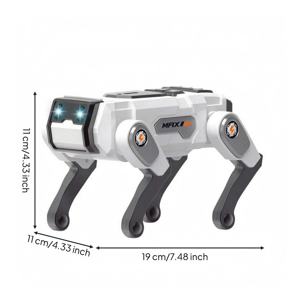 Voice Control Robot Dog Light-up Eyes Walking Robot Dog Mechanical Pet Articulated Legs Hard Plastic