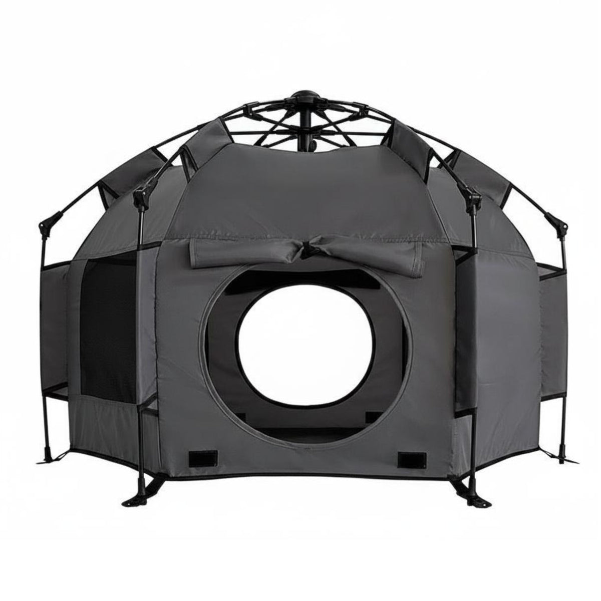 Hexagon Pet Fence Zippered Door Feline Playpen Breathable Mesh for Nursery