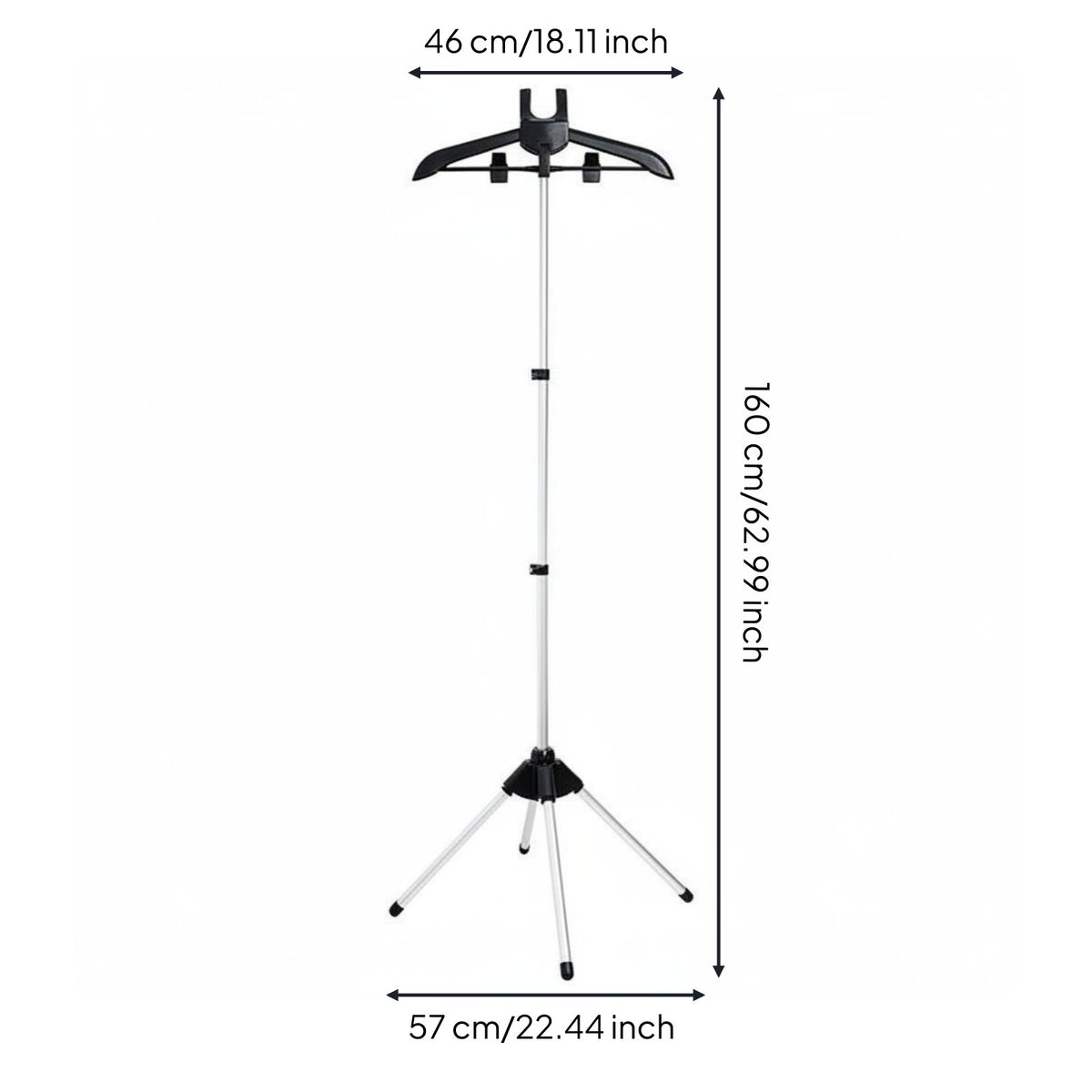 Foldable Garment Steamer Rack Stable Tripod Base Foldable Ironing Stand for Home