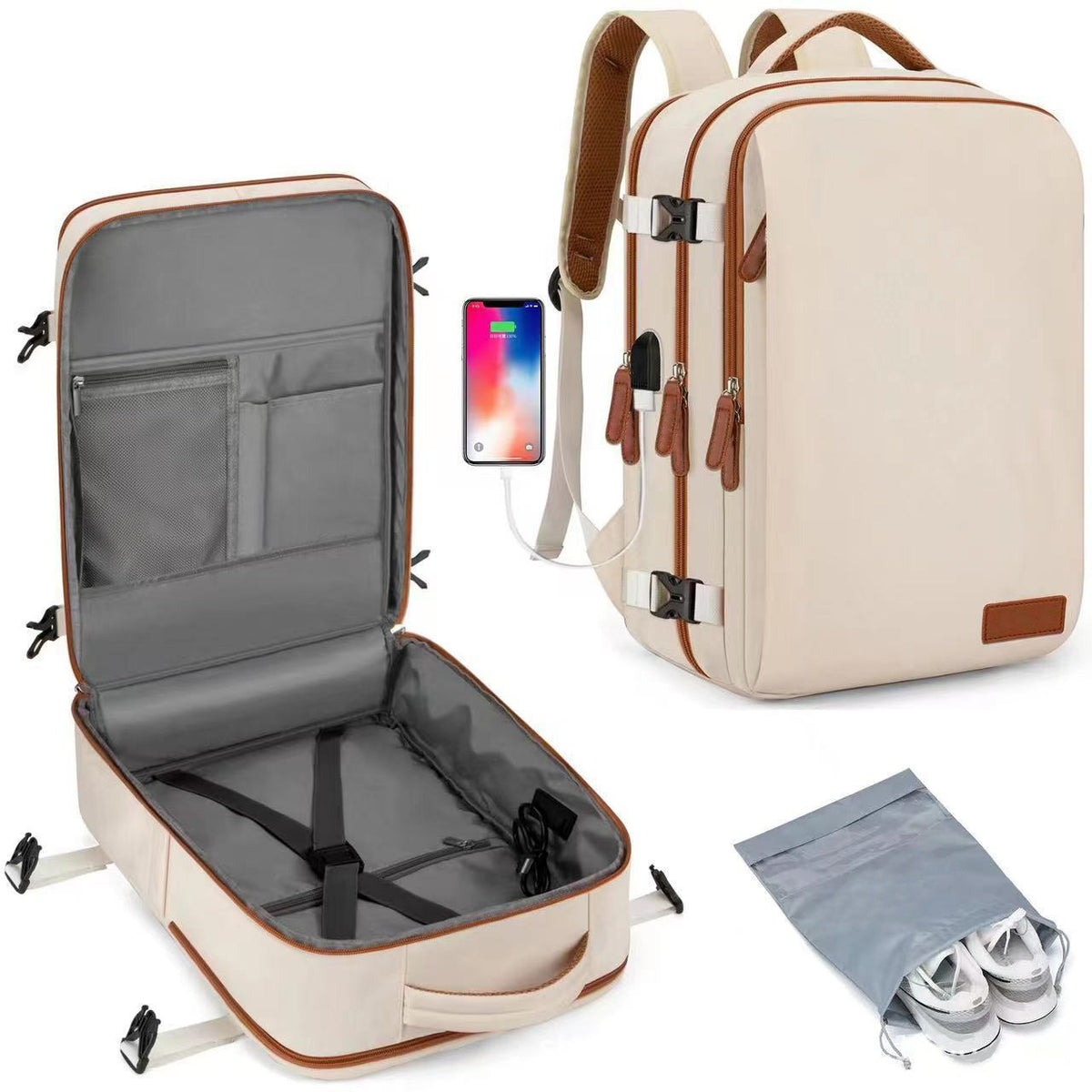 Amazon Hot Style Student Backpack Fashion Laptop Bag Women's Storage Large Capacity Travel Backpack