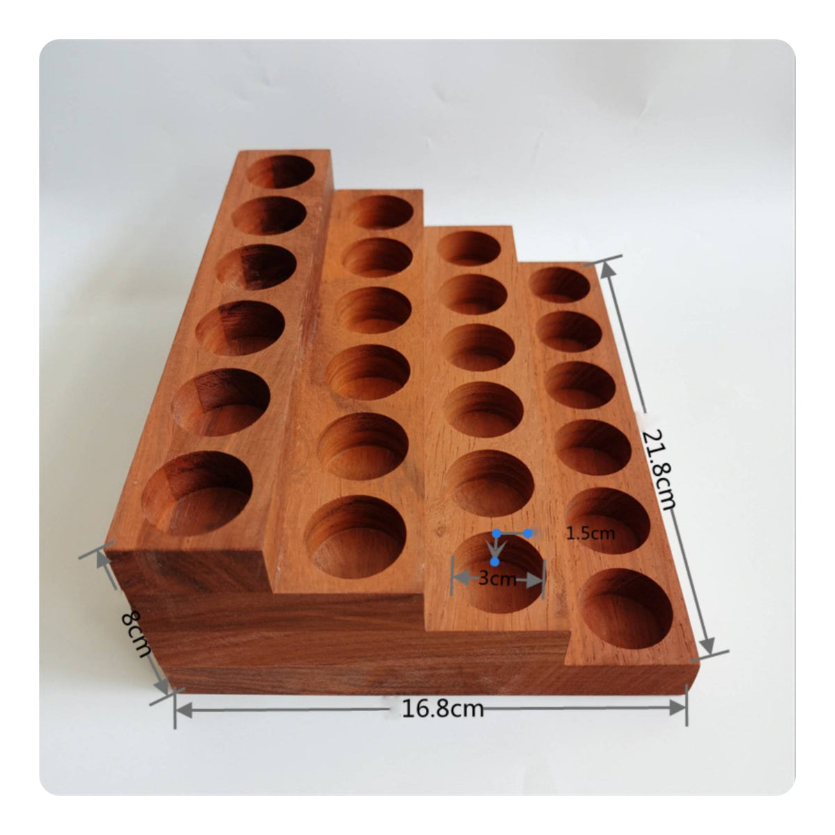 Display Stand Handmade Wooden Bottle Organizer Staircase Design