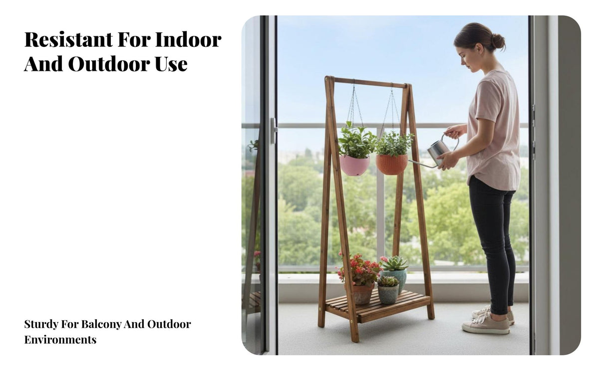 Floor-Standing pendant-designand type Pot Holder Anti Tiered Plant Stand Angular-frame frame blossom Rack Sturdy for Gardeners, Homeowners, Balcony, Living Room, Indoor, Outdoor