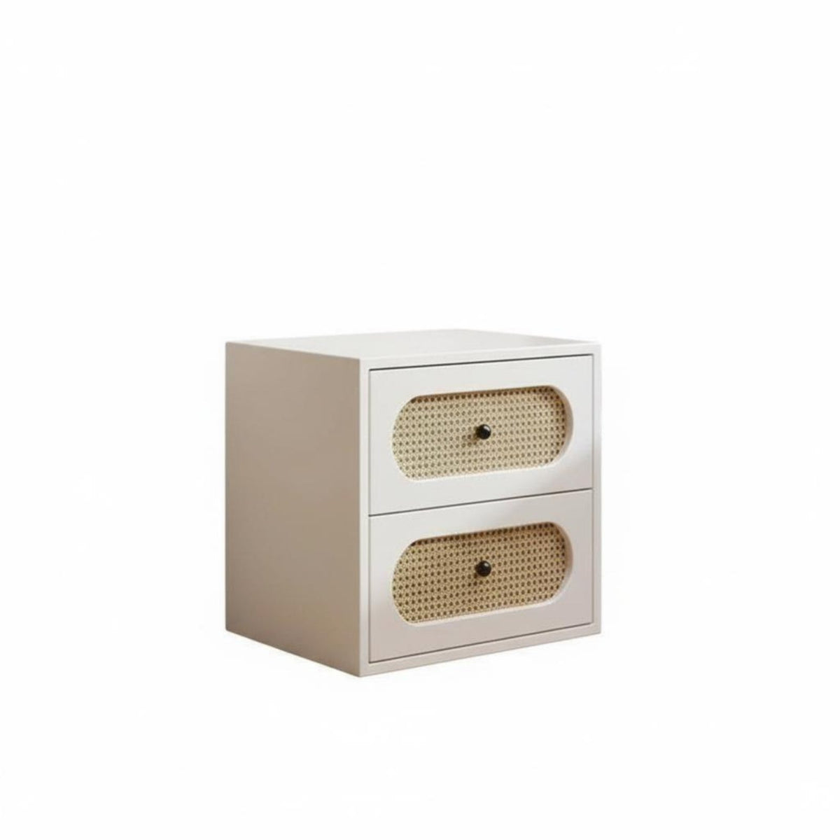 Rattan-Front Drawer Cabinet Vintage Aesthetic Rattan Front Cabinet for Families
