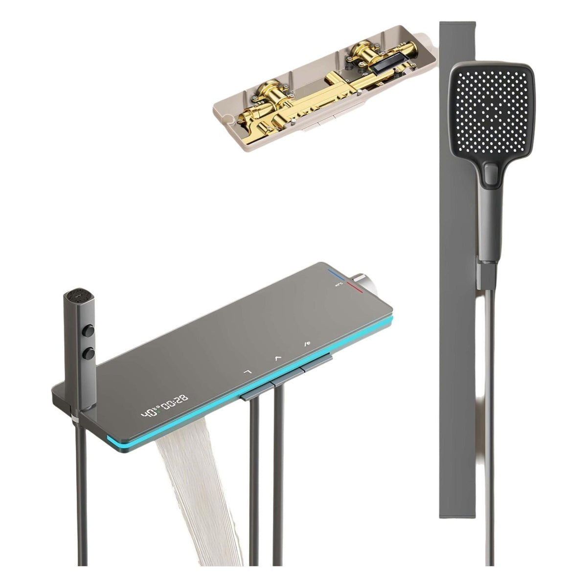 Digital Display Shower System, Temp Control, High Pressure