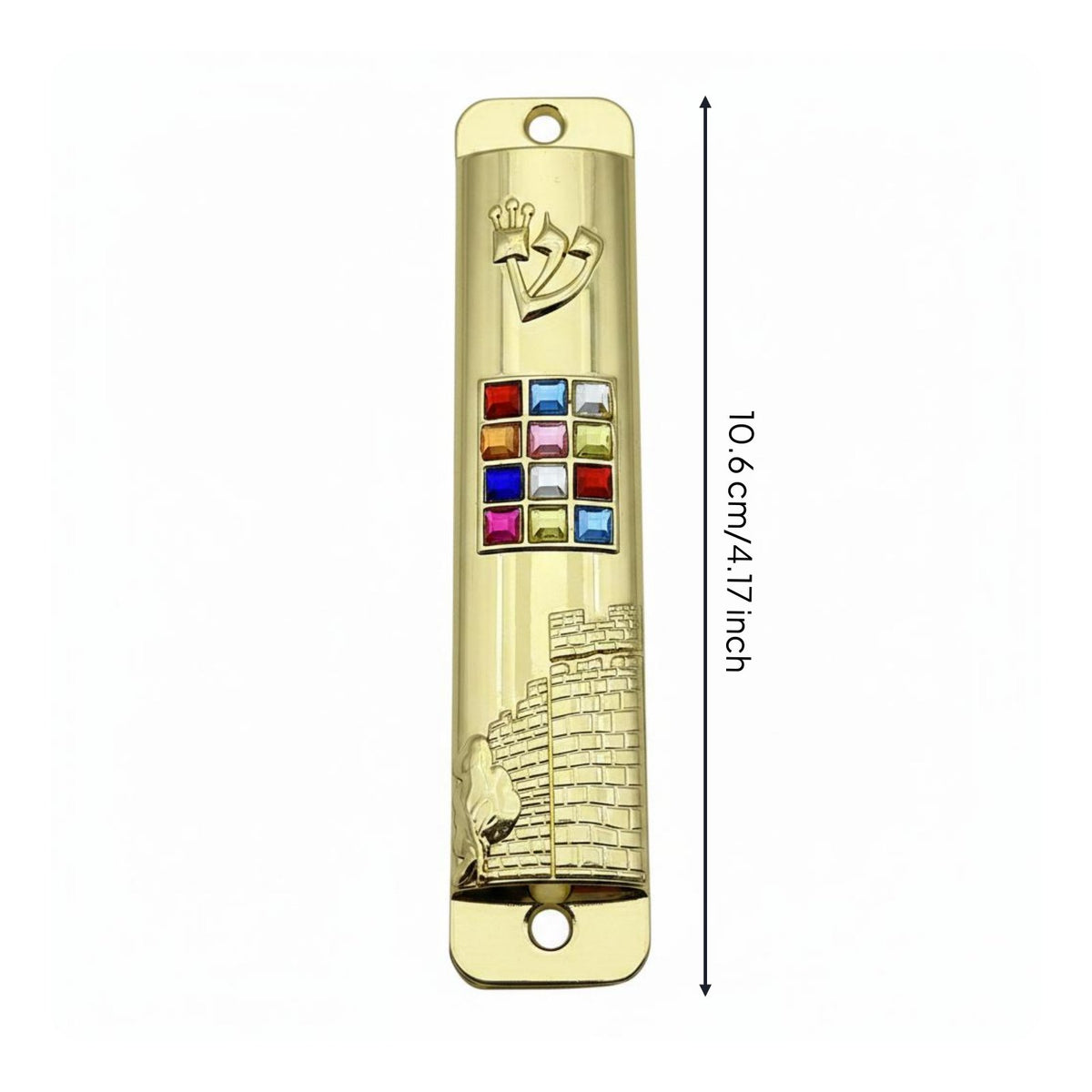 Decorative Mezuzah Door Plaque Inlaid Stones Door Frame Decoration Embossed