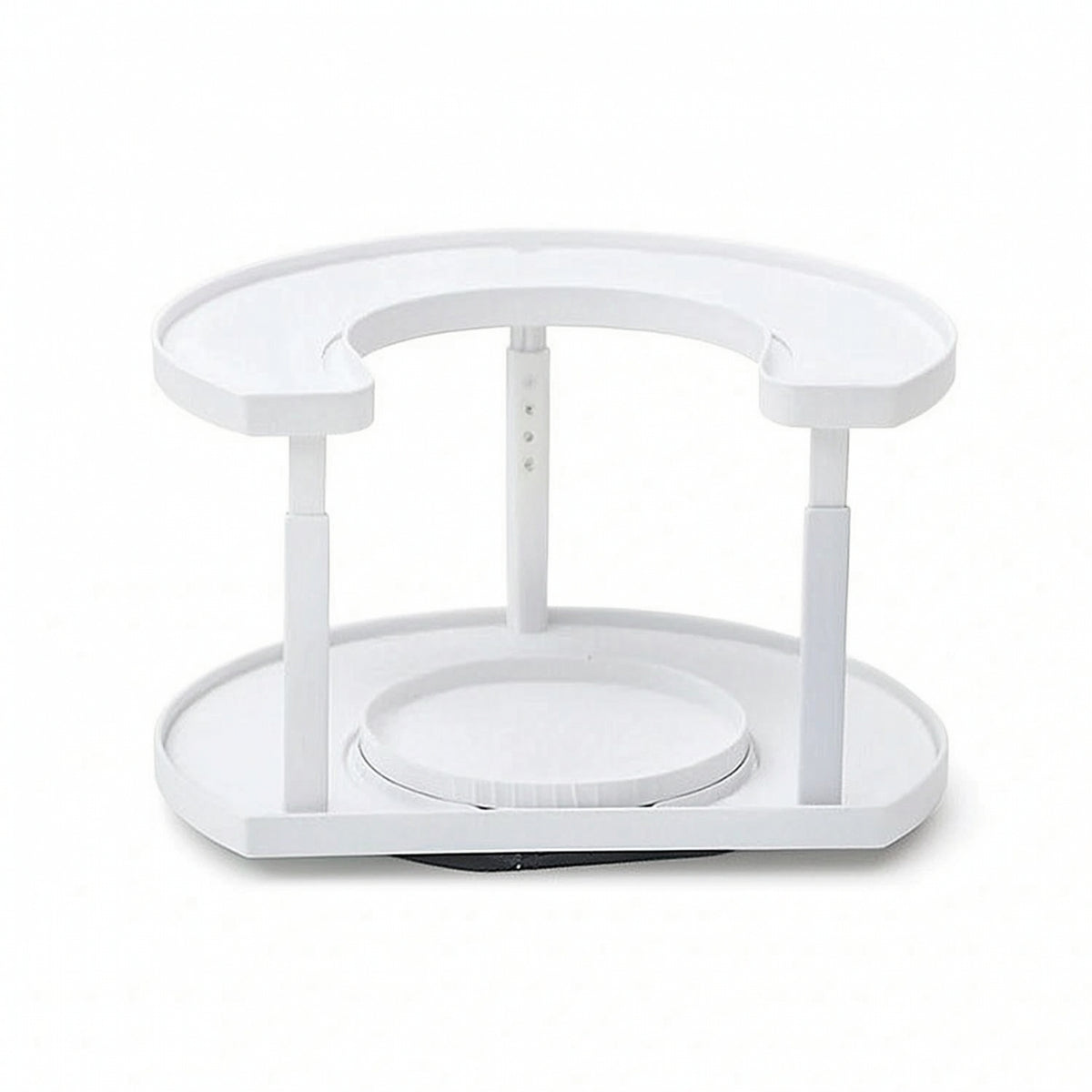 Adjustable Height Rotating Seasoning Rack Organizer Countertop Rotating Seasoning Rack 360° Two-Tier Turntable Sturdy for Pantry