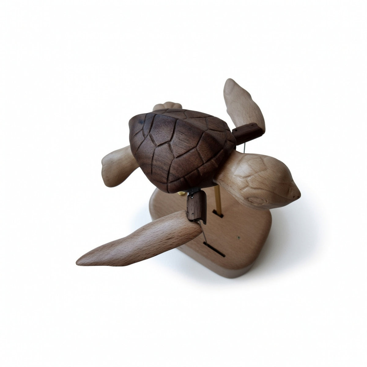 Articulated Turtle Handmade Sculpture Nature-Inspired for Bookshelf, Collectors