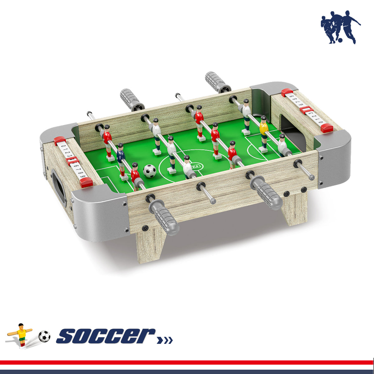 Wooden Tabletop Foosball Game for Kids