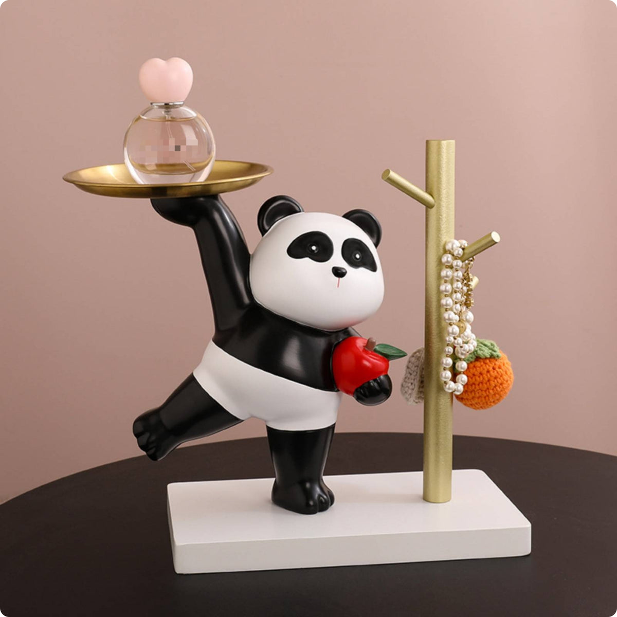 Panda Key Holder Panda Tray Organizer Easy to Clean House Decoration