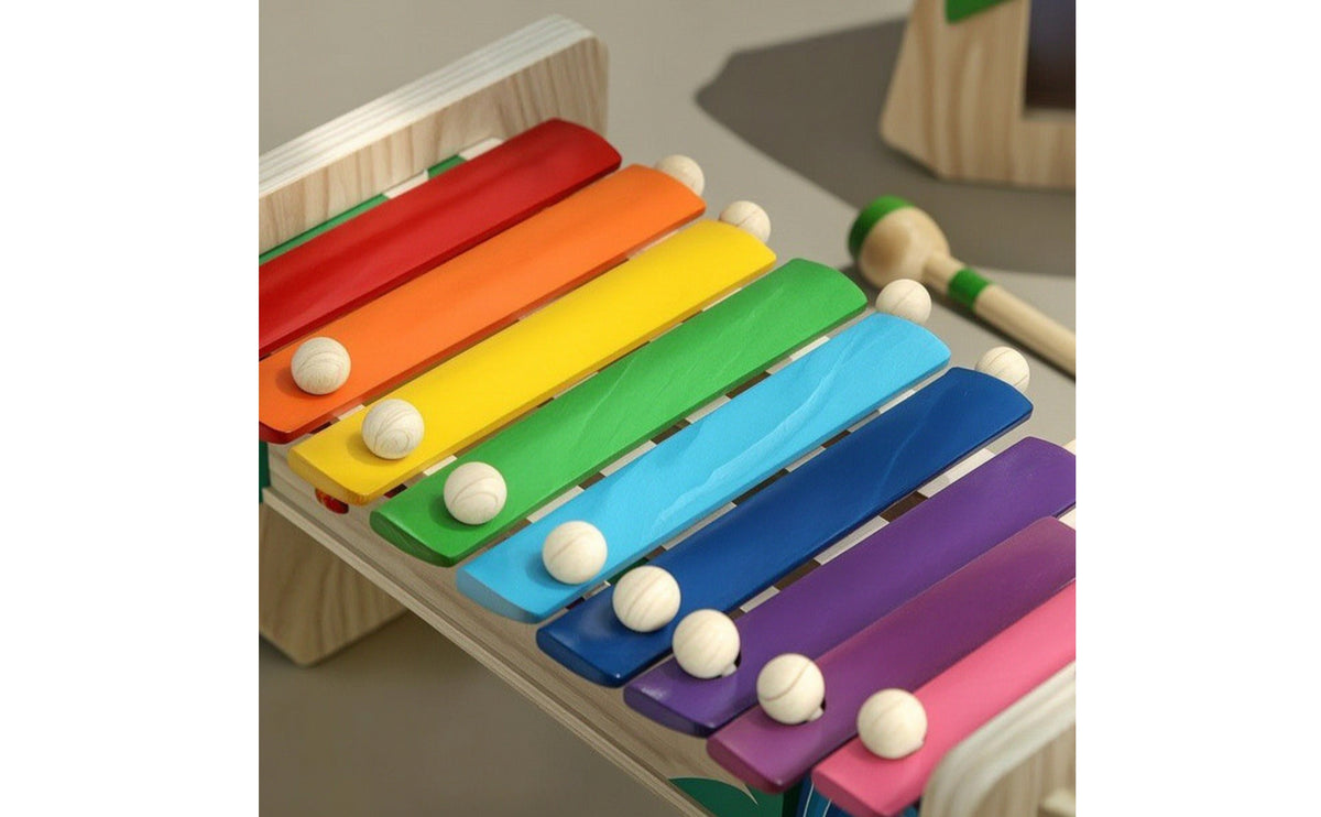 Hand-Eye Coordination Pounding Toy with Mallets Multifunction Pounding Bench Early Learning Hammering Toy with Mallets Multifunctional for Toddlers, Preschoolers, Playroom, Preschool
