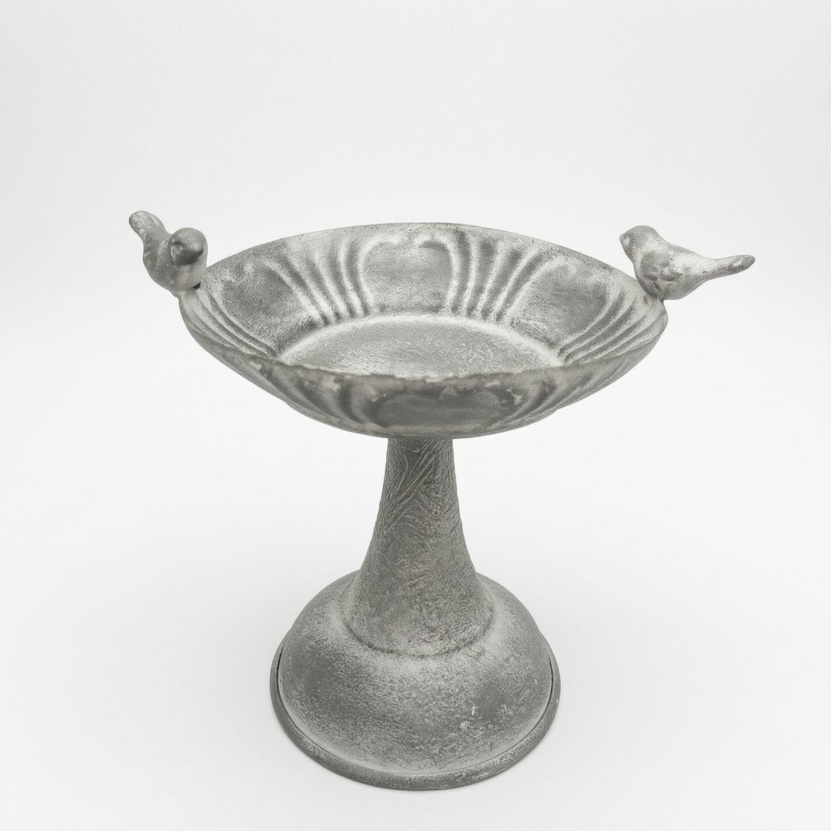 Decorative Bowl with Birds Compact Metal Pedestal Dish Outdoor for Decorators