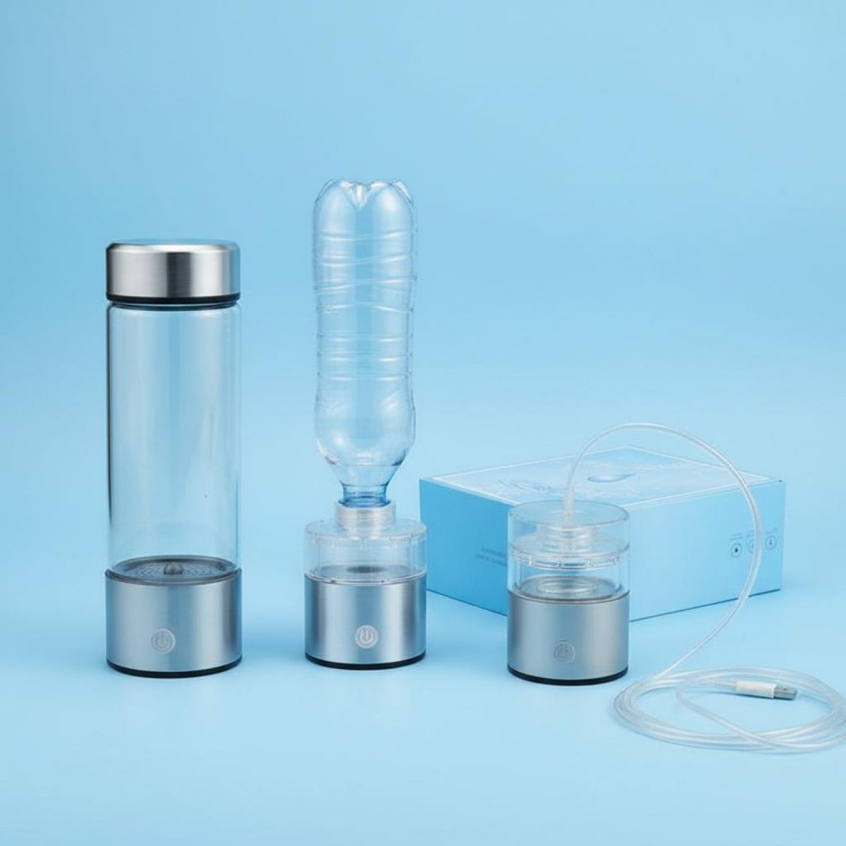 Oxygenated Water Bottle SPE/PEM Technology Oxygenated Rich Water Cup Simple Press Activation for Athletes, Travel, Office, Gym