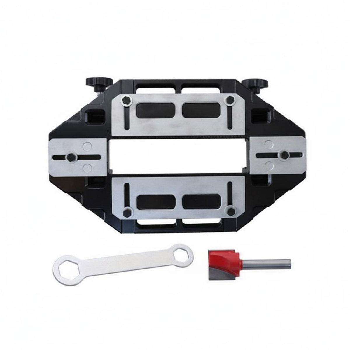 Wood Door Slotting Guarding Rubber Pads Door Hinge Jig Anti-Slip Protection Hinge Installation Jig for Cabinet Making, Workshop
