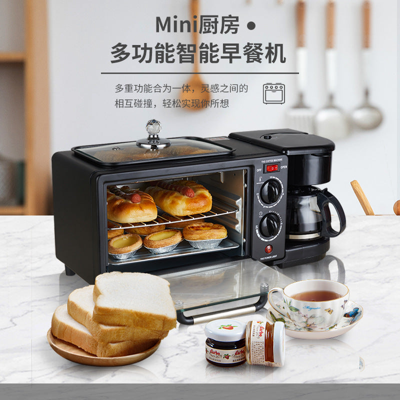 3-in-1 Multifunctional Breakfast Machine Toaster Mini Oven 110V/220V