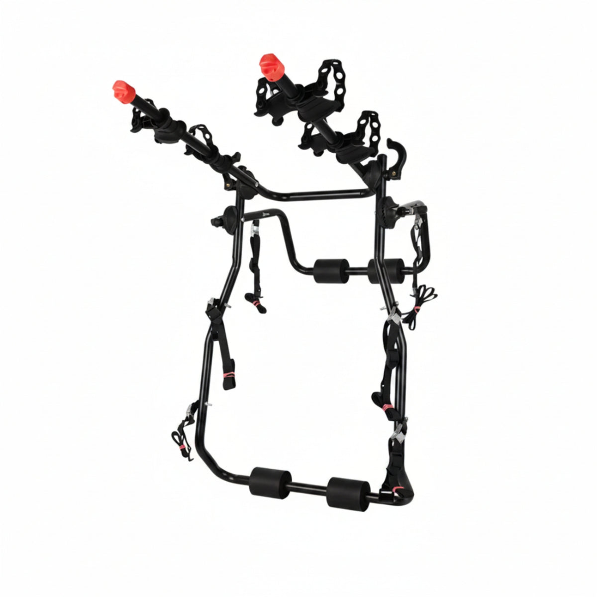 Trunk Bike Rack Strap-on Trunk-Mounted Bike Rack Padded Rear-Mount Carrier for Road Trips