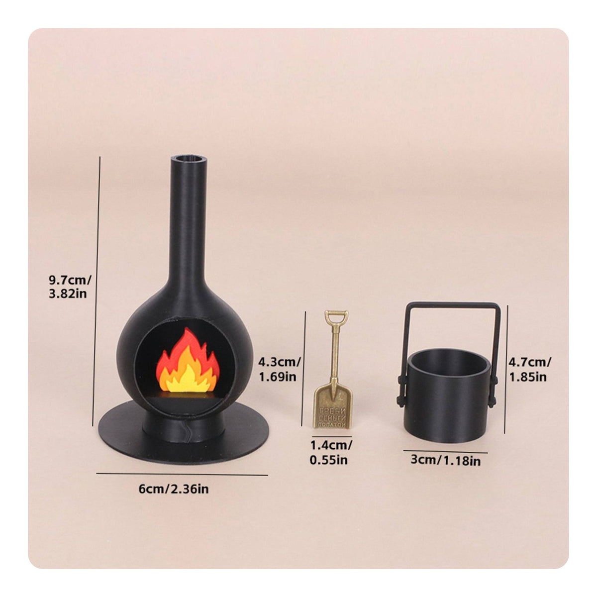 Dollhouse Chimney Fireplace DIY Assembly for Christmas Scene, Collectors
