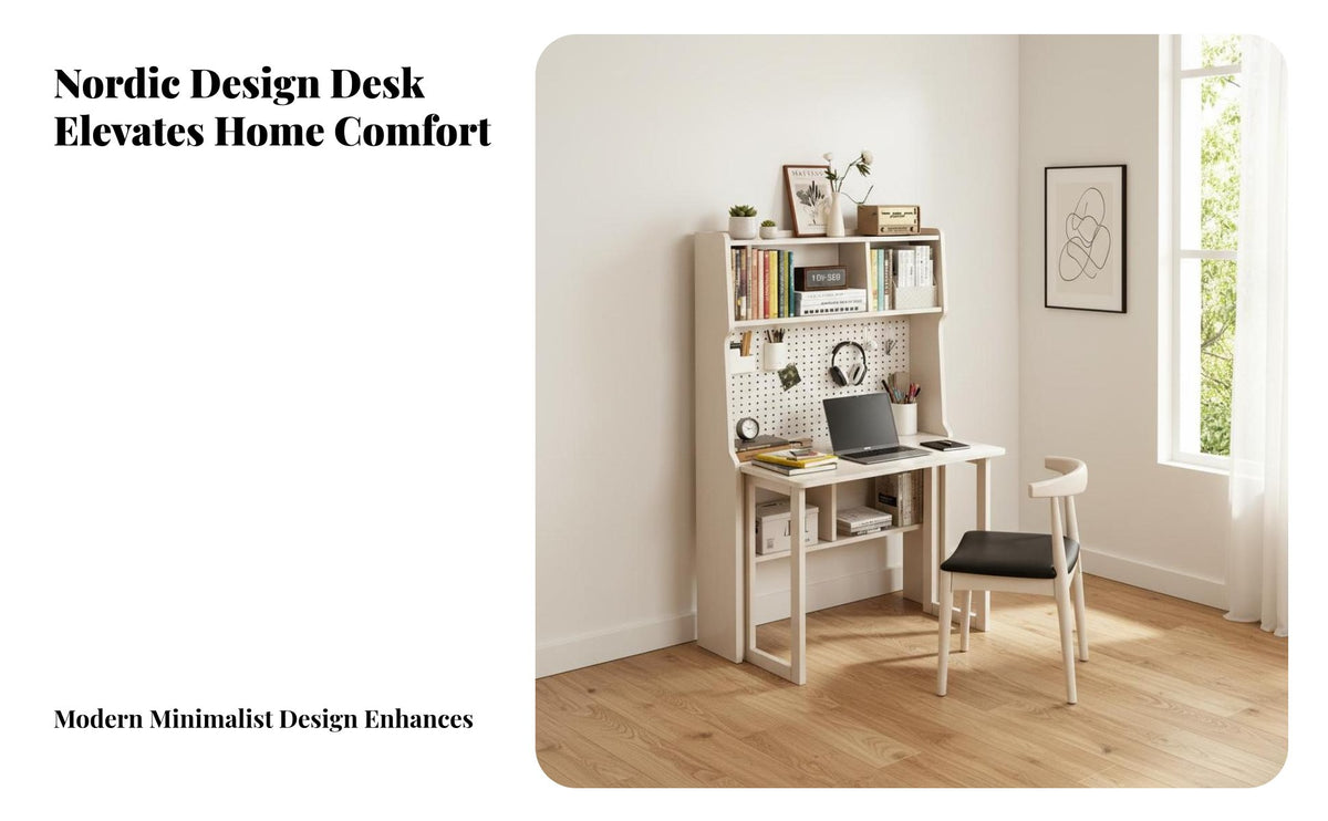 Foldable Fold-foldable Desk with Pegboard Space-Saving Wall-Mounted Fold-foldable Workstation Multi-Functional Computer Station Minimalist Design for Students, Apartment Dwellers, Home Office Workers, Study Room, Small Spaces, Bedroom