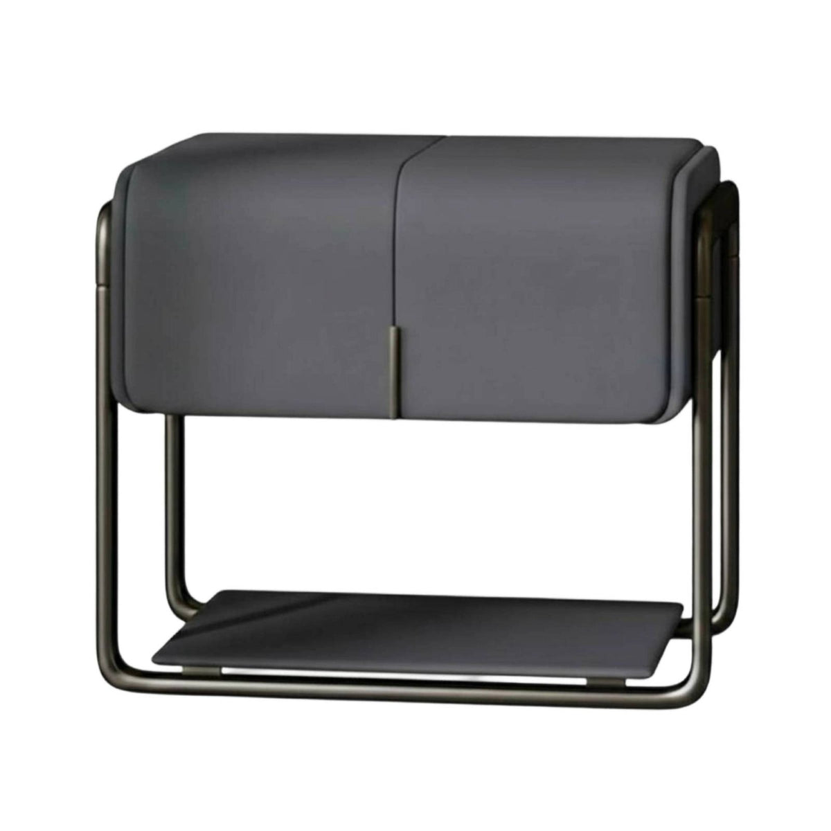 2-Drawer Nightstand Light Luxury Aesthetic Bedside Table Modern Minimalist Design Rounded Corners for Homeowners, Adults