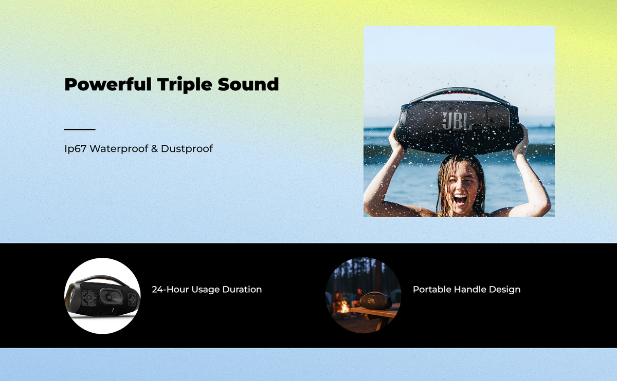 Water-resistant portable speaker