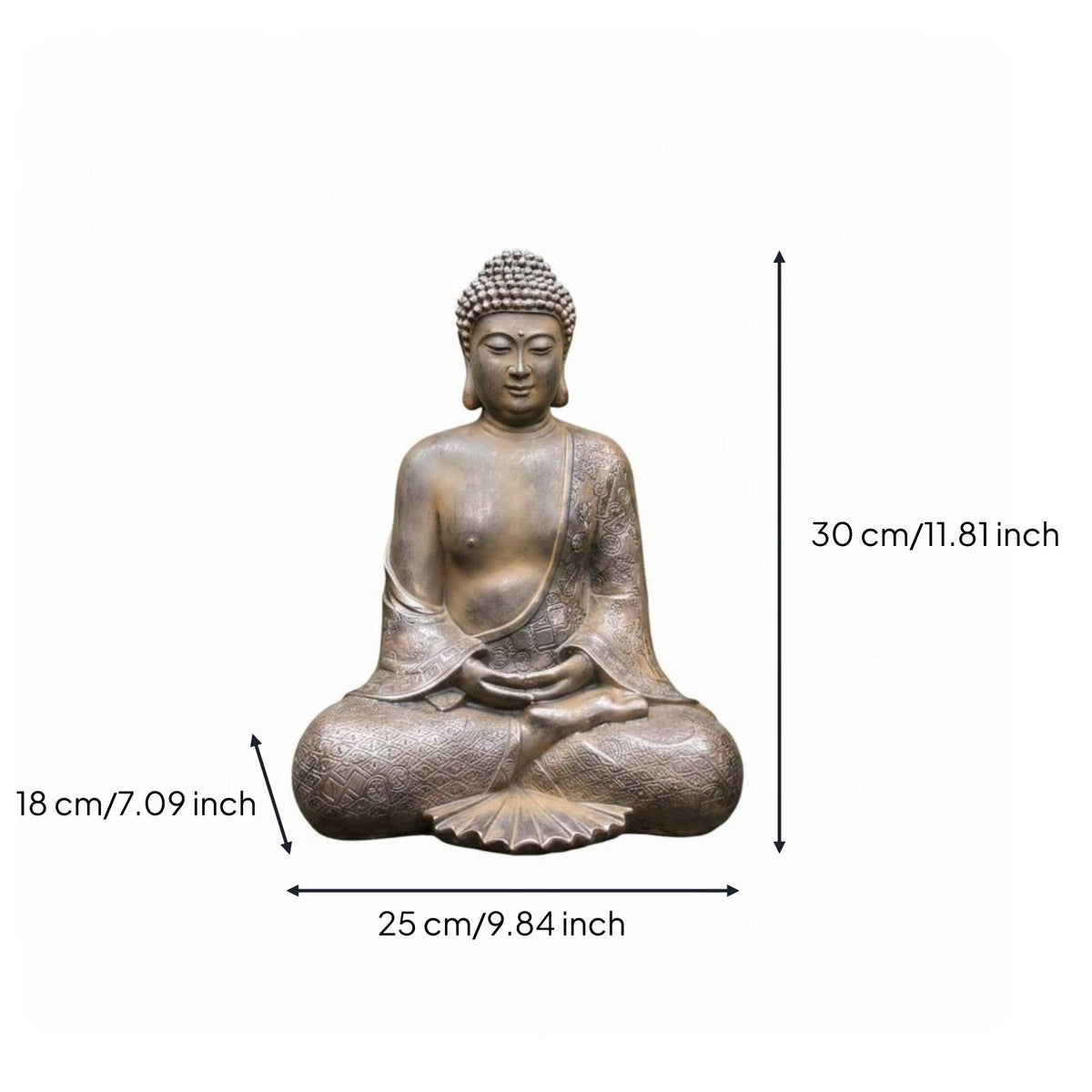 Zen Buddha Ornament Indoor Outdoor Use Meditating Buddha Statue Calming